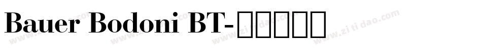 Bauer Bodoni BT字体转换